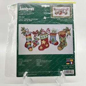 Janlynn Cheery Christmas Stockings Counted Cross Stitch Kit